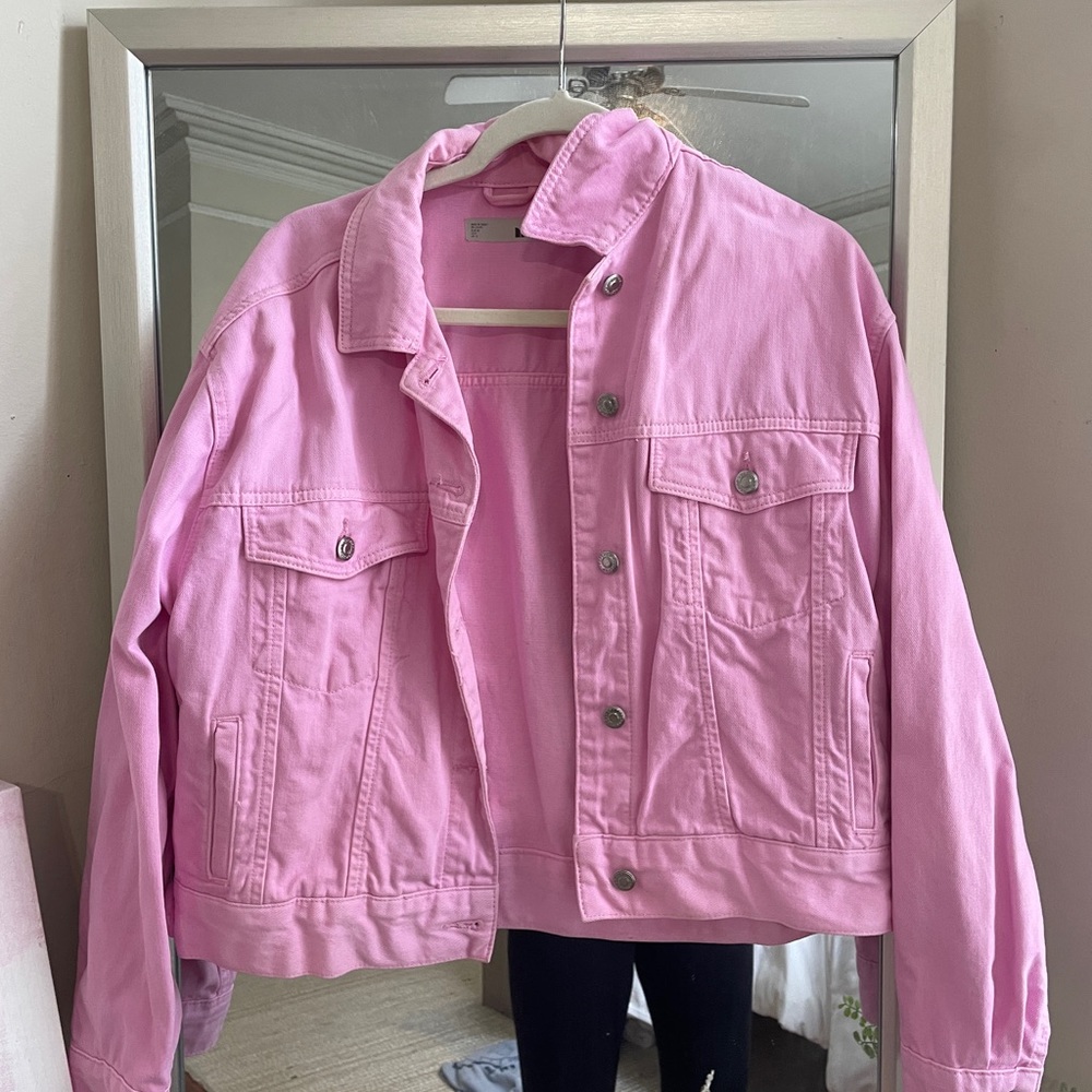 TopShop Pink Jean Jacket. Size US 8.